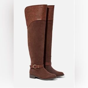 JustFab Francesca's Chocolate Over-the-Knee Boots Size 8